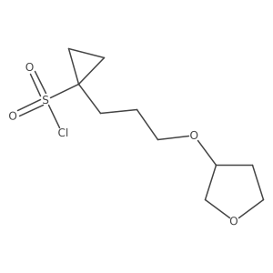 1-[3-(Oxolan-3-yloxy)propyl]cyclopropane-1-sulfonyl chloride Structure