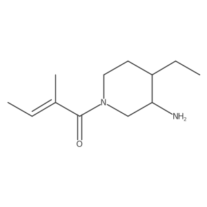 1-(3-Amino-4-ethylpiperidin-1-yl)-2-methylbut-2-en-1-one Structure