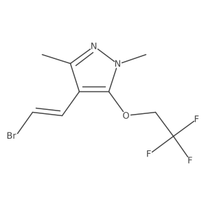 4-(2-bromoethenyl)-1,3-dimethyl-5-(2,2,2-trifluoroethoxy)-1H-pyrazole结构式