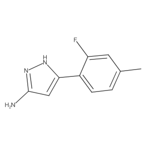 5-(2-fluoro-4-methylphenyl)-1H-pyrazol-3-amine结构式