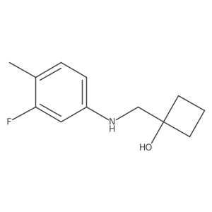 1-{[(3-Fluoro-4-methylphenyl)amino]methyl}cyclobutan-1-ol结构式