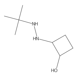 trans-2-(2-Tert-butylhydrazin-1-yl)cyclobutan-1-ol结构式