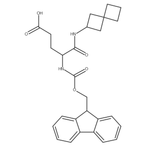 4-({[(9H-fluoren-9-yl)methoxy]carbonyl}amino)-4-({spiro[3.3]heptan-2-yl}carbamoyl)butanoic acid结构式