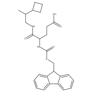 4-[(2-cyclobutylpropyl)carbamoyl]-4-({[(9H-fluoren-9-yl)methoxy]carbonyl}amino)butanoic acid结构式