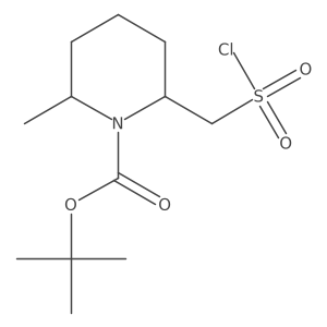Tert-butyl 2-[(chlorosulfonyl)methyl]-6-methylpiperidine-1-carboxylate Structure