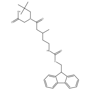 2-[N-(2,2-dimethylpropyl)-5-({[(9H-fluoren-9-yl)methoxy]carbonyl}amino)-3-methylpentanamido]acetic acid Structure