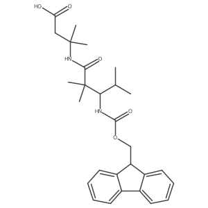3-[3-({[(9H-fluoren-9-yl)methoxy]carbonyl}amino)-2,2,4-trimethylpentanamido]-3-methylbutanoic acid结构式