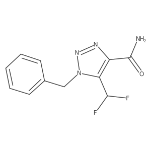1-benzyl-5-(difluoromethyl)-1H-1,2,3-triazole-4-carboxamide结构式
