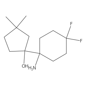 1-(1-Amino-4,4-difluorocyclohexyl)-3,3-dimethylcyclopentan-1-ol结构式