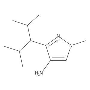 3-(2,4-dimethylpentan-3-yl)-1-methyl-1H-pyrazol-4-amine结构式