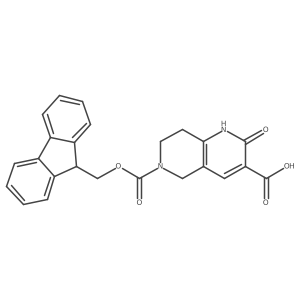 6-{[(9H-fluoren-9-yl)methoxy]carbonyl}-2-oxo-1,2,5,6,7,8-hexahydro-1,6-naphthyridine-3-carboxylic acid结构式