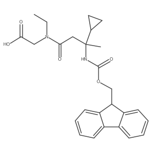 2-[3-cyclopropyl-N-ethyl-3-({[(9H-fluoren-9-yl)methoxy]carbonyl}amino)butanamido]acetic acid Structure