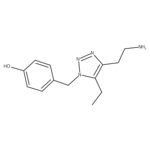 4-{[4-(2-aminoethyl)-5-ethyl-1H-1,2,3-triazol-1-yl]methyl}phenol结构式