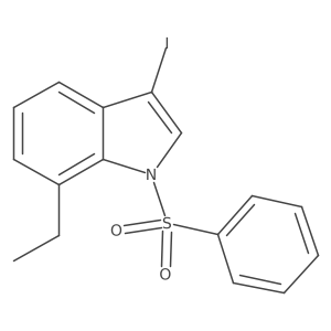 1-(benzenesulfonyl)-7-ethyl-3-iodo-1H-indole结构式