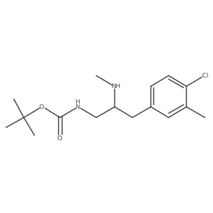 tert-butyl N-[3-(4-chloro-3-methylphenyl)-2-(methylamino)propyl]carbamate Structure