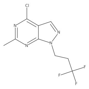 4-chloro-6-methyl-1-(3,3,3-trifluoropropyl)-1H-pyrazolo[3,4-d]pyrimidine Structure