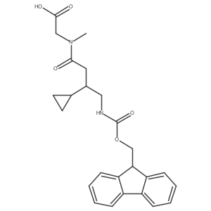 2-[3-cyclopropyl-4-({[(9H-fluoren-9-yl)methoxy]carbonyl}amino)-N-methylbutanamido]acetic acid Structure