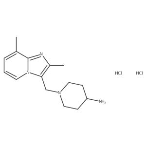 1-[(2,8-Dimethylimidazo[1,2-a]pyridin-3-yl)methyl]piperidin-4-amine dihydrochloride Structure