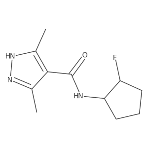 N-(2-fluorocyclopentyl)-3,5-dimethyl-1H-pyrazole-4-carboxamide结构式