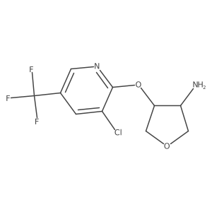 4-{[3-Chloro-5-(trifluoromethyl)pyridin-2-yl]oxy}oxolan-3-amine结构式