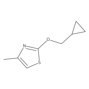 2-(Cyclopropylmethoxy)-4-methyl-1,3-thiazole结构式