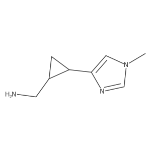 rac-[(1R,2R)-2-(1-methyl-1H-imidazol-4-yl)cyclopropyl]methanamine Structure