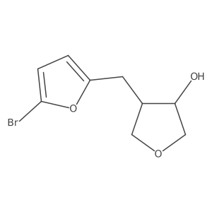 rac-(3R,4S)-4-[(5-bromofuran-2-yl)methyl]oxolan-3-ol Structure