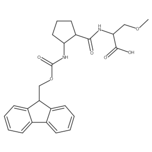 (2S)-2-{[(1RS,2SR)-2-({[(9H-fluoren-9-yl)methoxy]carbonyl}amino)cyclopentyl]formamido}-3-methoxypropanoic acid Structure
