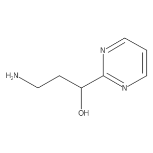 (1S)-3-amino-1-(pyrimidin-2-yl)propan-1-ol结构式