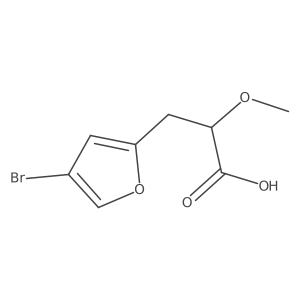 3-(4-Bromofuran-2-yl)-2-methoxypropanoic acid结构式