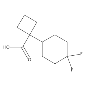 1-(4,4-Difluorocyclohexyl)cyclobutane-1-carboxylic acid结构式