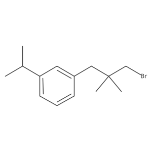 1-(3-Bromo-2,2-dimethylpropyl)-3-(propan-2-yl)benzene结构式