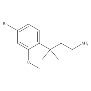 3-(4-Bromo-2-methoxyphenyl)-3-methylbutan-1-amine Structure