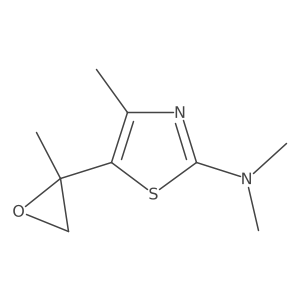 N,N,4-trimethyl-5-(2-methyloxiran-2-yl)-1,3-thiazol-2-amine结构式