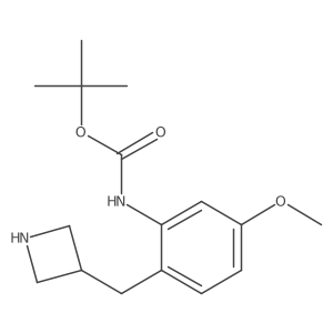 tert-butyl N-{2-[(azetidin-3-yl)methyl]-5-methoxyphenyl}carbamate结构式