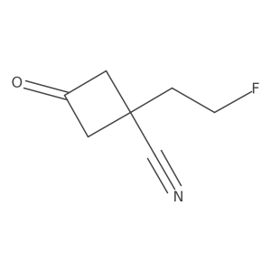 1-(2-Fluoroethyl)-3-oxocyclobutane-1-carbonitrile结构式
