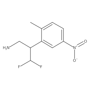 3,3-Difluoro-2-(2-methyl-5-nitrophenyl)propan-1-amine结构式