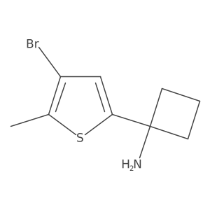 1-(4-Bromo-5-methylthiophen-2-yl)cyclobutan-1-amine Structure