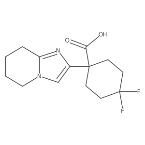 4,4-difluoro-1-{5H,6H,7H,8H-imidazo[1,2-a]pyridin-2-yl}cyclohexane-1-carboxylic acid结构式