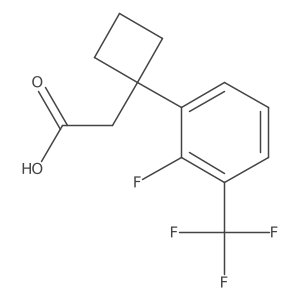 2-{1-[2-Fluoro-3-(trifluoromethyl)phenyl]cyclobutyl}acetic acid结构式