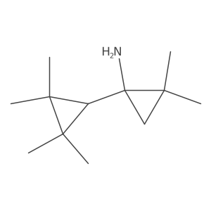 2,2-Dimethyl-1-(2,2,3,3-tetramethylcyclopropyl)cyclopropan-1-amine结构式