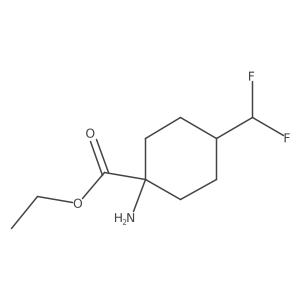 Ethyl 1-amino-4-(difluoromethyl)cyclohexane-1-carboxylate结构式