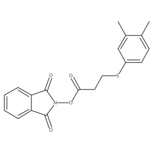 1,3-dioxo-2,3-dihydro-1H-isoindol-2-yl 3-[(3,4-dimethylphenyl)sulfanyl]propanoate Structure