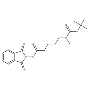 1,3-dioxo-2,3-dihydro-1H-isoindol-2-yl 5-{[(tert-butoxy)carbonyl](methyl)amino}pentanoate结构式