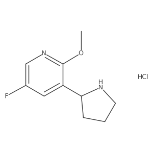 (R)-5-fluoro-2-methoxy-3-(pyrrolidin-2-yl)pyridine hydrochloride Structure