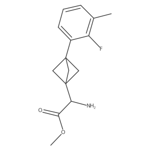 Methyl 2-amino-2-[3-(2-fluoro-3-methylphenyl)-1-bicyclo[1.1.1]pentanyl]acetate结构式