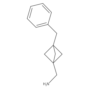 (3-Benzyl-1-bicyclo[1.1.1]pentanyl)methanamine结构式