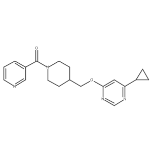 4-Cyclopropyl-6-{[1-(pyridine-3-carbonyl)piperidin-4-yl]methoxy}pyrimidine结构式