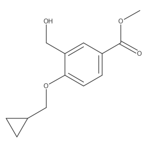 Methyl 4-(cyclopropylmethoxy)-3-(hydroxymethyl)benzoate结构式
