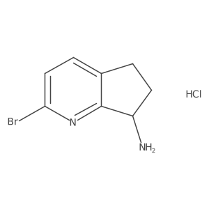 (R)-2-Bromo-6,7-dihydro-5H-cyclopenta[b]pyridin-7-amine hydrochloride Structure